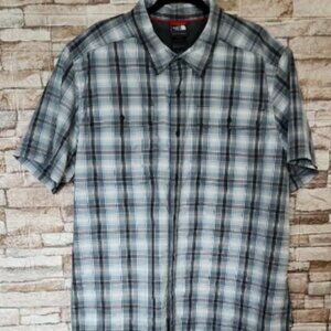 The North Face Men's Blue Plaid Shirt Size XXL